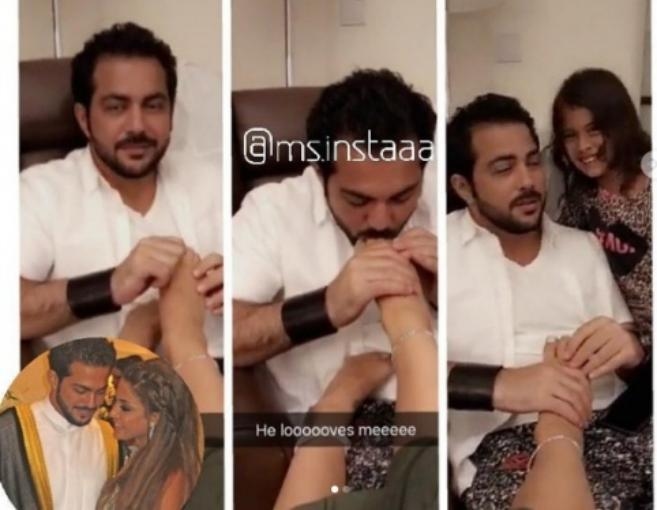 زوج الفنانة قبّل قدميها... فنشرت الصور!