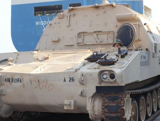 The US delivers Bradley Fighting Vehicles to the Lebanese Army