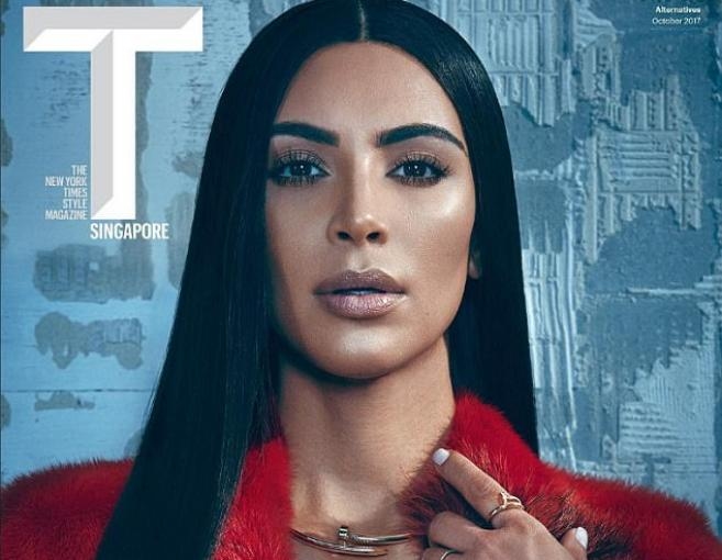 بالصور: كيف بدت كيم بالملابس المحتشمة على غلاف المجلّة؟