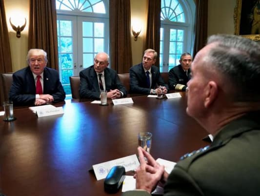 In meeting with military, Trump talks of 'calm before the storm'