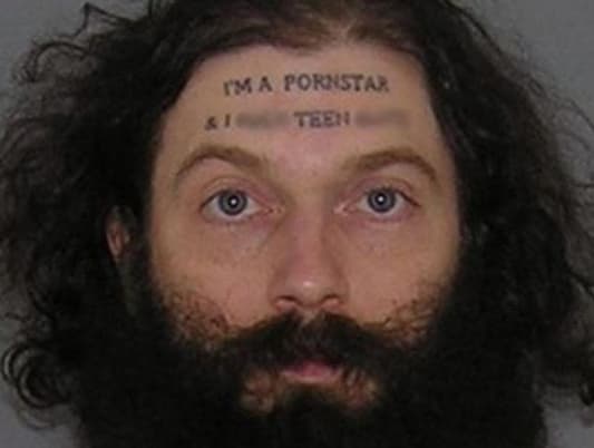 Man With 'I'm a Pornstar' Tattooed on Forehead Charged With Sexual Assault