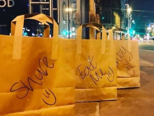 Restaurant Leaves out Bags of Food for Homeless People Every Night