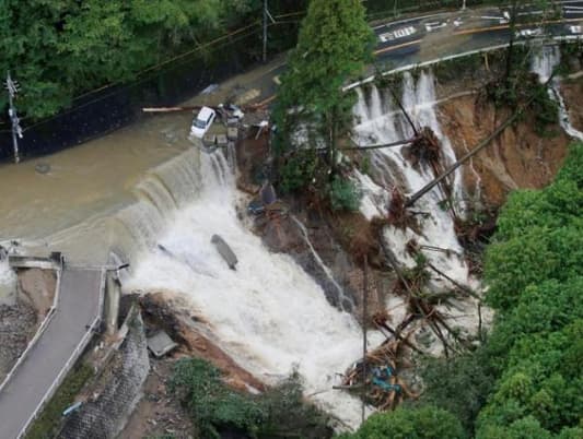 Typhoon Lan heads out to sea, leaves three dead and flooding