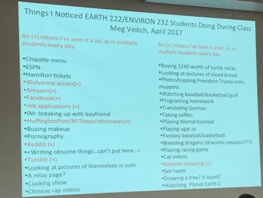 Professor Shames Entire Class by Publishing Students' Browsing History