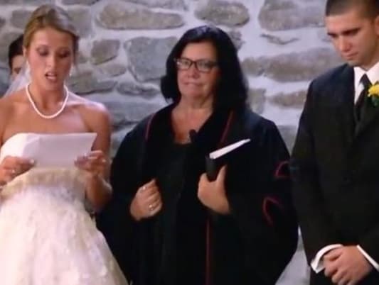 Bride Asks Groom's Ex to Stand up during Wedding Vows for the Best Reason