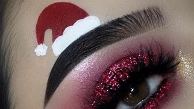 Santa Hat Eyebrows Are the Latest Christmas Beauty Trend 