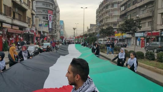مسيرة شعبية جابت شوارع طرابلس تضامنا مع القدس