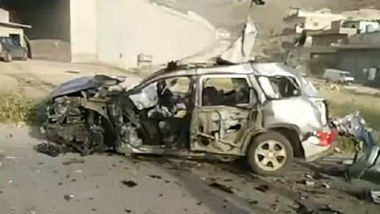 بالفيديو: قصف سيارة وسقوط شهيدين