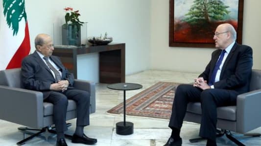 President Aoun meets Mikati