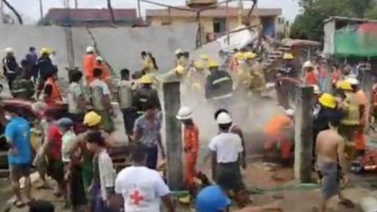 One dead, Myanmar firefighters rescue 3, after construction site accident