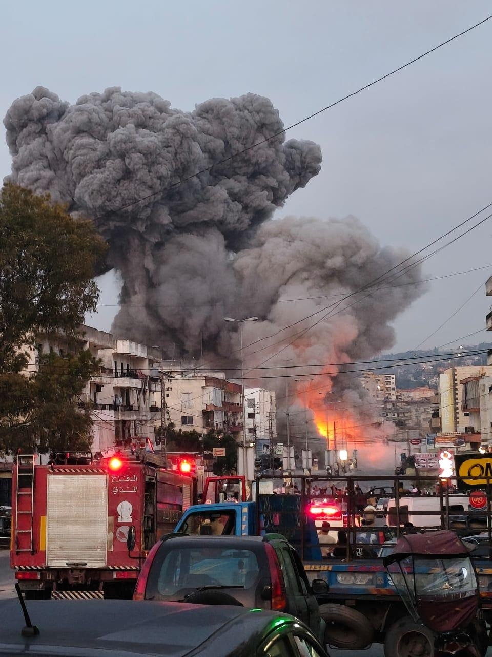A heavy Israeli airstrike targeted the southern town of Toul