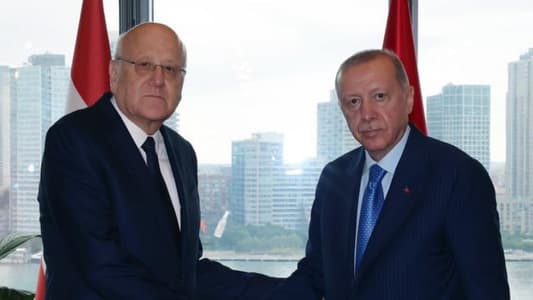 Erdogan tells Mikati urgent action needed to stop Israel