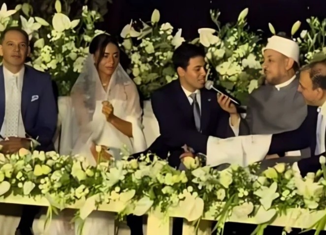 بالصور: حفيد عادل إمام يحتفل بعقد قرانه وسط غياب الزعيم