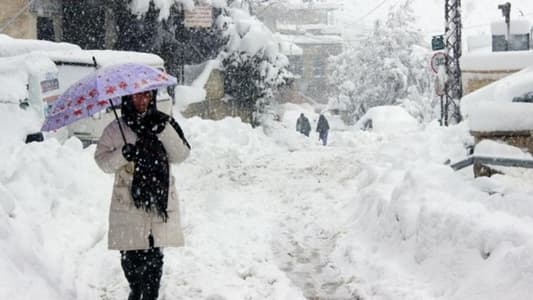 هل تصل الثلوج الى لبنان هذا الاسبوع؟