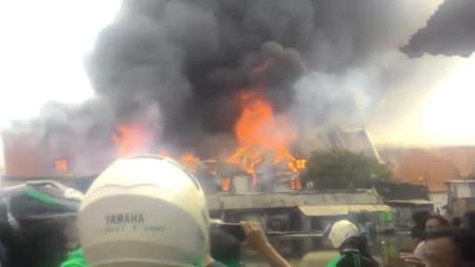 Fire rips through 17th century heritage building in Indonesia