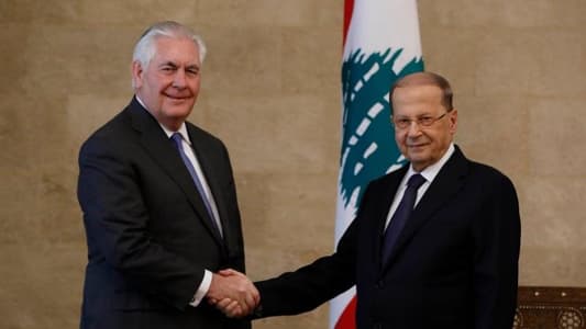  Tillerson confirms support for 'free' and 'democratic' Lebanon