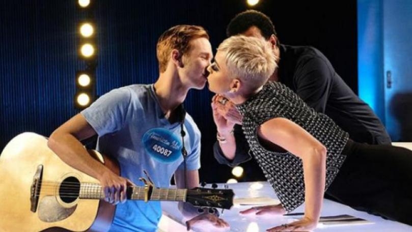 Katy Perry Kisses Teenager Without His Consent