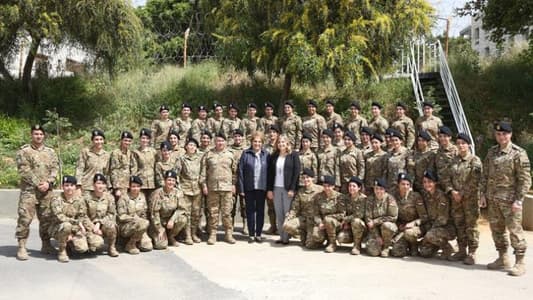 اللبنانية الأولى وكلودين روكز زارتا مقر تدريب العسكريين الاناث