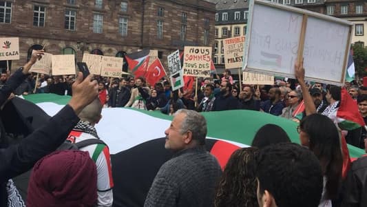تظاهرة في ستراسبورغ دعما للشعب الفلسطيني