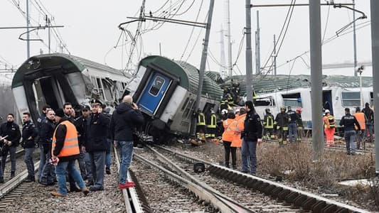 Italy train crash: Three killed in derailment near Milan