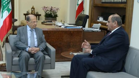 Aoun meets Minister of Environment
