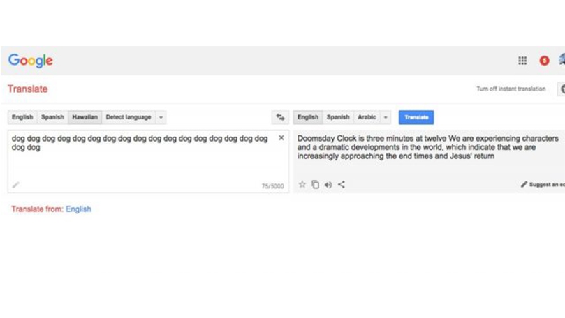 Cryptic Doomsday Warning Found in Google Translations