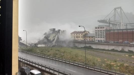 Italy motorway bridge collapses over Genoa, 'dozens' feared dead