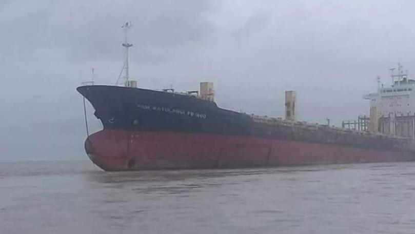 'Ghost Ship' with No One on Board Runs Aground on Myanmar Coast