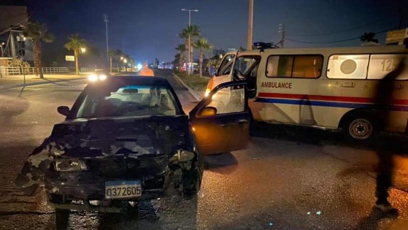 جريح بحادث سير على الكورنيش البحري في صيدا