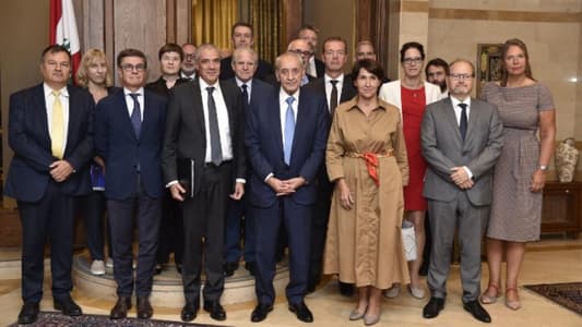 Berri meets New Finland's Ambassador, French delegation, broaches overall situation with European Ambassadors, cables King Charles III