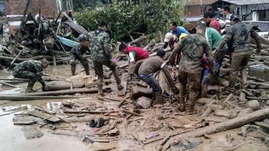 الأمطار الغزيرة تسببت في انهيارات أرضية في كولومبيا