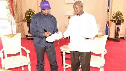 Kanye West Meets Ugandan President Museveni, Gifts Him Pair of Sneakers