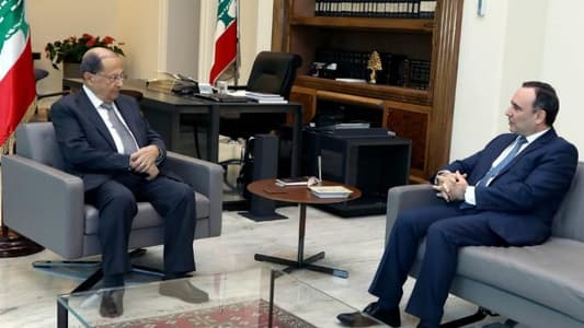 Aoun meets Ambassador to Malaysia, LAU delegation