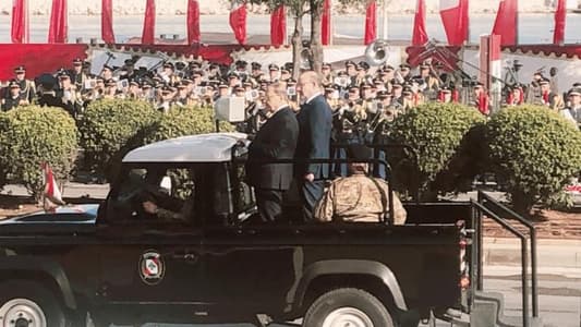 Aoun presides over Lebanon's 75th Independence Day in presence of Berri, Hariri