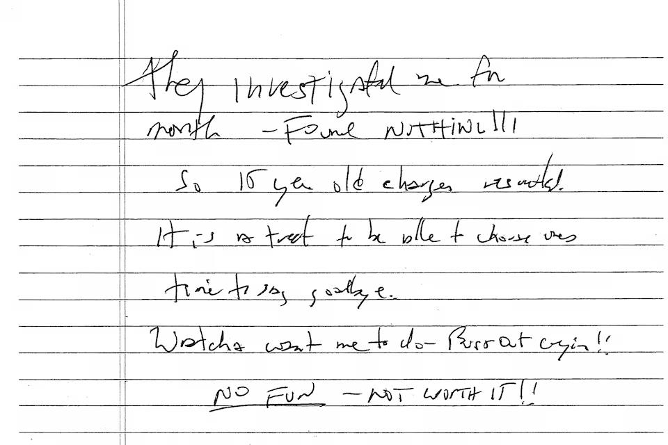 New York Judge Releases Purported Epstein Suicide Note