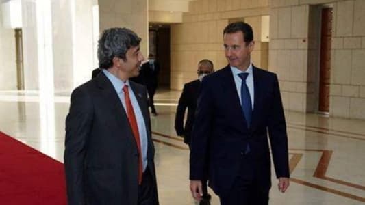 UAE foreign minister meets Assad, most senior Emirati visit to Syria since war began