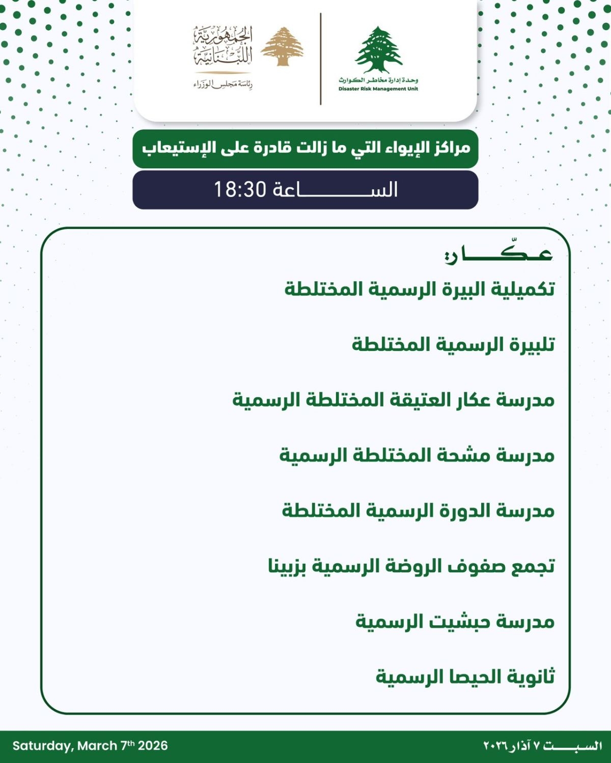 بالصّور: إليكم مراكز إيواء ما زالت قادرة على الاستيعاب
