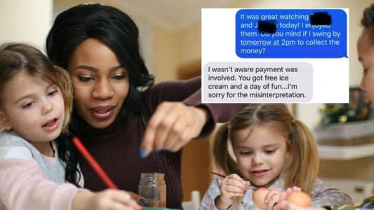 Mother Tries to Pay Babysitter With 'Ice Cream and a Day of Fun'