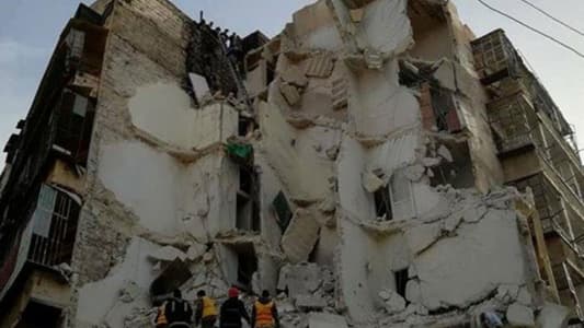 11 قتيلا نتيجة إنهيار مبنى سكني في مدينة حلب