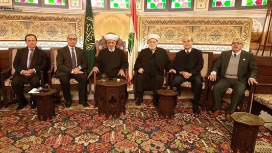 دريان استقبل وفد المركز الثقافي الاسلامي وتجار لبنان الشمالي