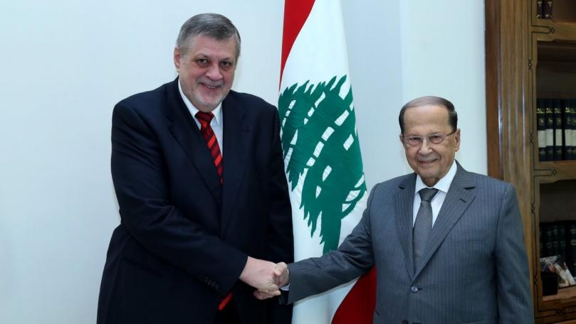 الرئيس عون استقبل المنسق الخاص لأمين عام الأمم المتحدة في لبنان السيد يان كوبيش لمناسبة مباشرة عمله ونقل إليه تهاني الامين العام للامم المتحدة بتشكيل الحكومة الجديدة