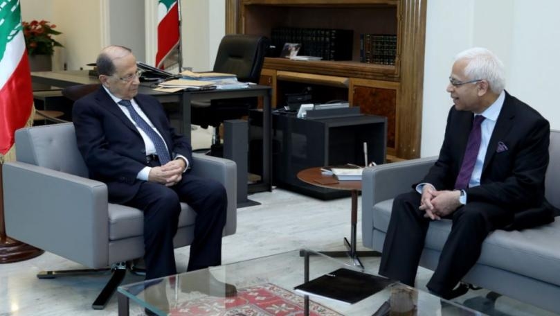 Aoun meets Indian Ambassador