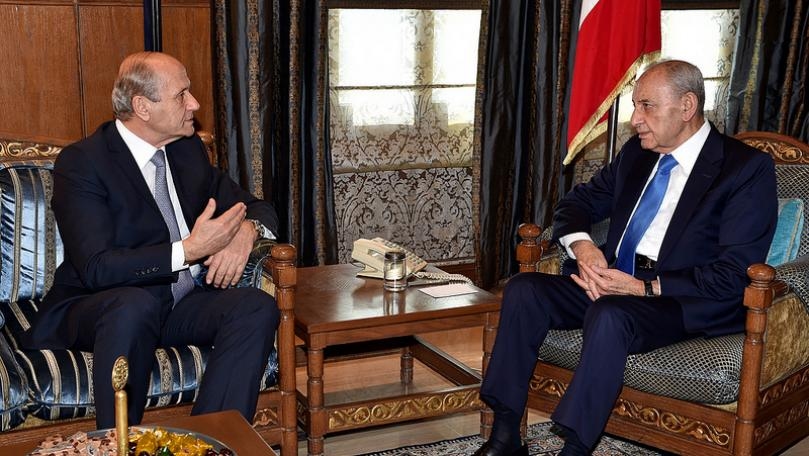 Berri meets Charbel, scholar Khatib