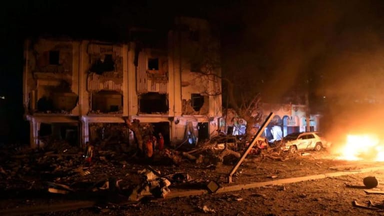 Gun battle rages between Al Shabaab and Somali troops after hotel attack