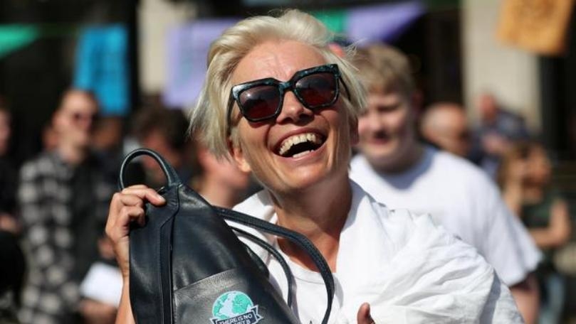 Emma Thompson, weeping teenagers join peaceful climate protest in London