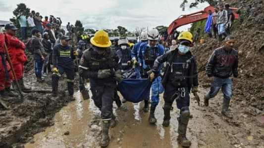 ارتفاع حصيلة انزلاق التربة في كولومبيا إلى 28 قتيلاً