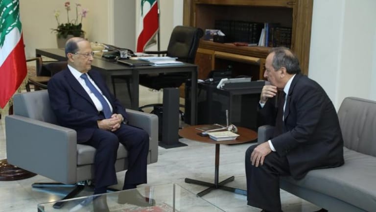 President Aoun meets Sayyed