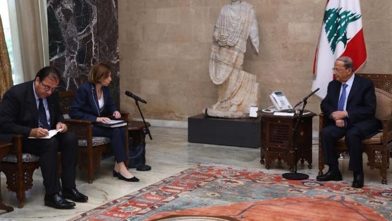 Aoun meets French Defense Minister