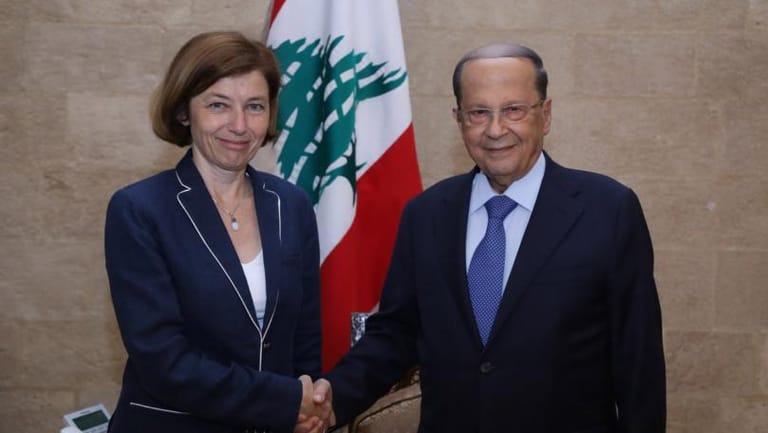 وزيرة القوات المسلحة الفرنسية فلورانس بارلي نقلت تحيات الرئيس إيمانويل ماكرون للرئيس عون وأكدت استعداد فرنسا لتعزيز قدرات الجيش