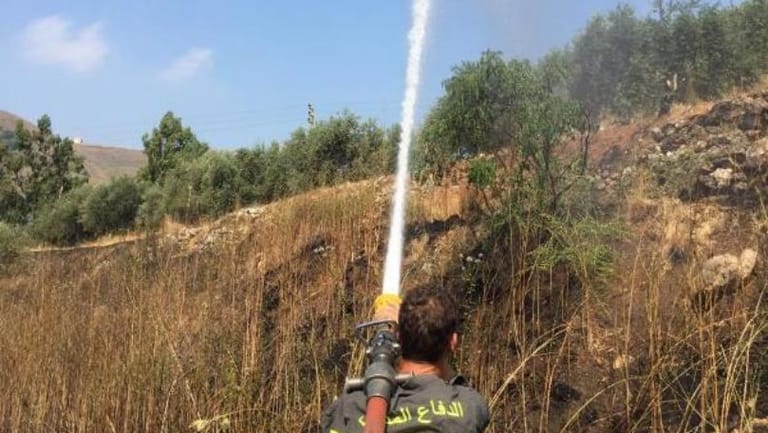 بالصورة: حريق في بلدة السويسة العكارية